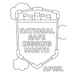 Thumbnail image of the National Safe Digging Month Activity Sheet